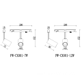 indoor magnetic Track spotlight commercial LED lighting